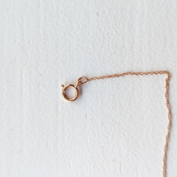 Rose Gold Tear Drop Necklace - Picture 5 of 7